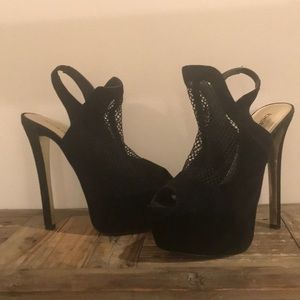 Women’s sexy bebe brand platform heels. Like new!